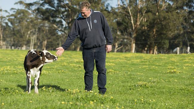 Mat Daubney on his Bannister Downs dairy farm at Northcliffe in Western Australia in 2015. The farm was established by Mat’s grandparents in 1924.