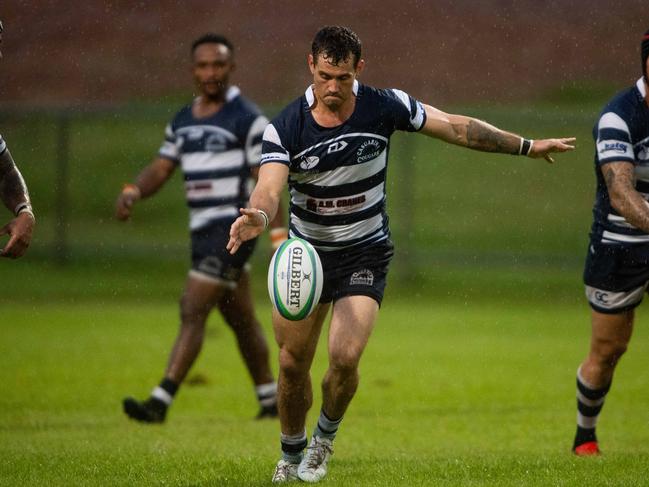 Captain Zach Phillips led Casuarina Cougars to a decisive victory over Palmerston. Picture: Che Chorley