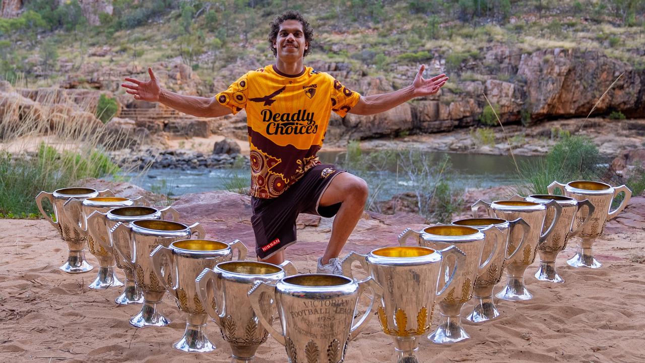 Hawthorn's Matt Hill went back to Katherine this week ahead of his club's match against the Gold Coast Suns. Picture: Seamus Parkinson, Hawthorn FC