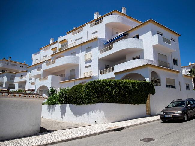 The house in Lagos, Portugal, where the three-year-old British girl Madeleine McCann disappeared in 2007 while on holidays with her family. Picture: AFP