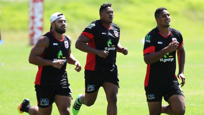 Leilua dropped plenty of weight with his new diet and a big preseason. Picture: Brett Costello