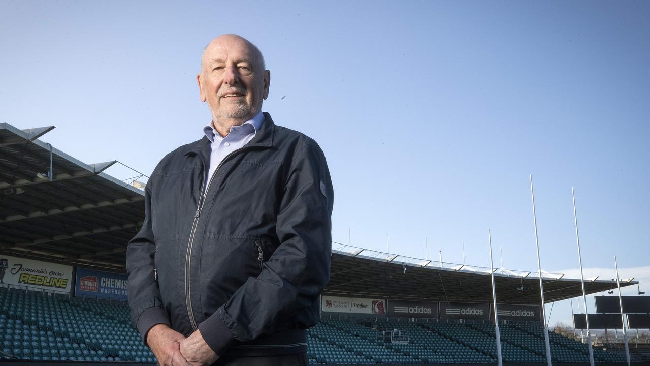 Former Geelong President Colin Carter at UTAS Stadium, Launceston. Picture: Chris Kidd