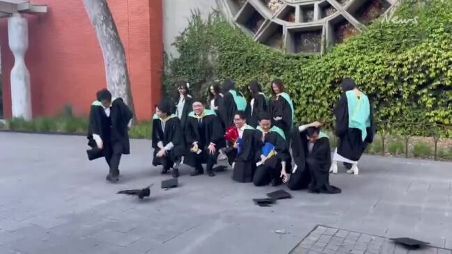 Monash University students celebrate their graduations