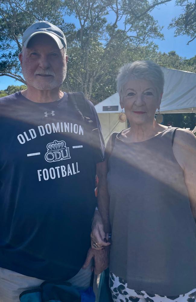 Garry and Kay Walker at the Noosa Alive festival on Sunday July 30, 2023.
