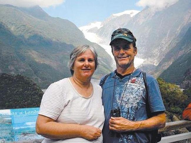 Seasoned travellers ... Australians Robert Lawton, 58, and his wife, Catherine, 54, were beginning another adventure.