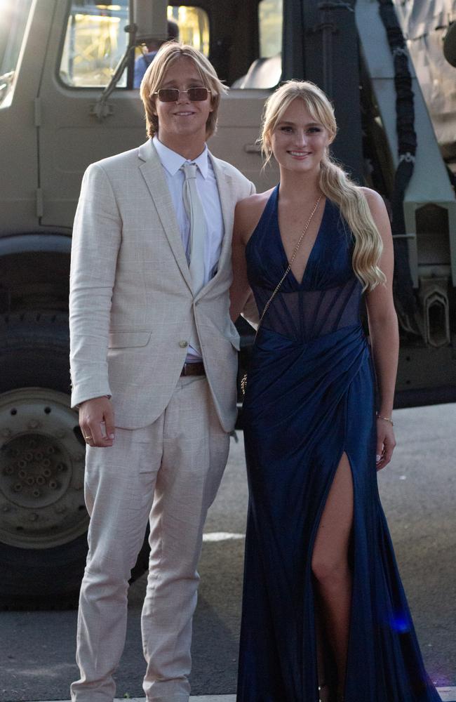 Elsie Shrapnel and Jack Rezek at the Caloundra State High School formal 2024.