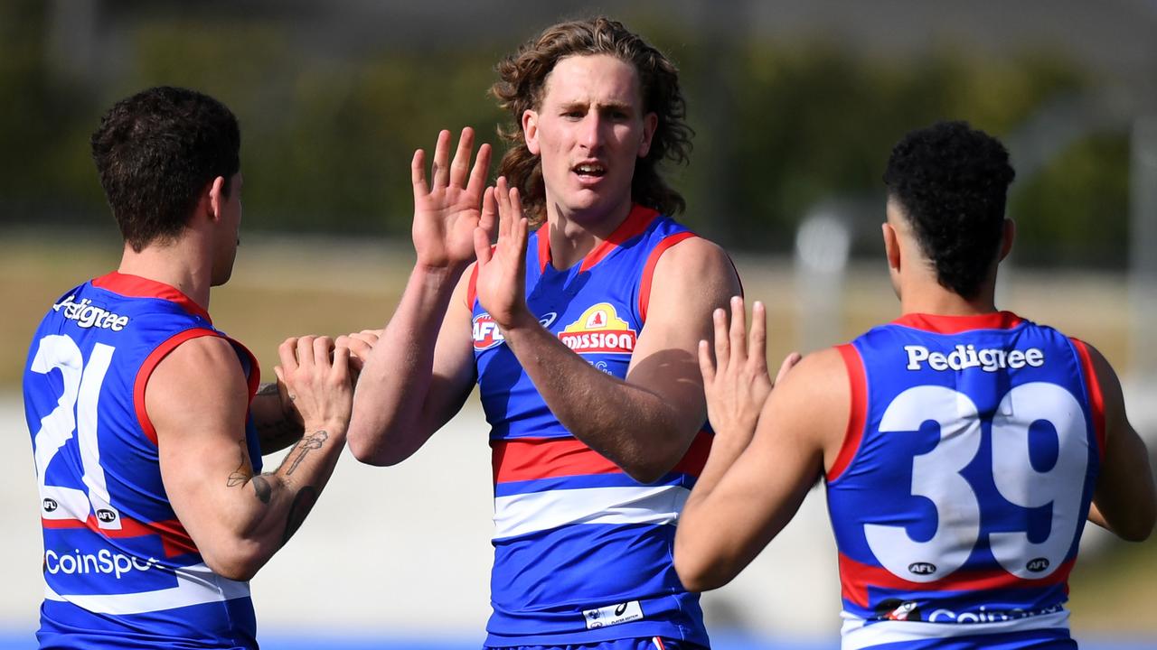 The Western Bulldogs look set to finish in the top two on the AFL ladder for the first time since 1998. (Photo by Morgan Hancock/Getty Images)