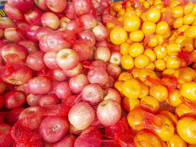 Apples and mandarins. Picture: Rob Leeson