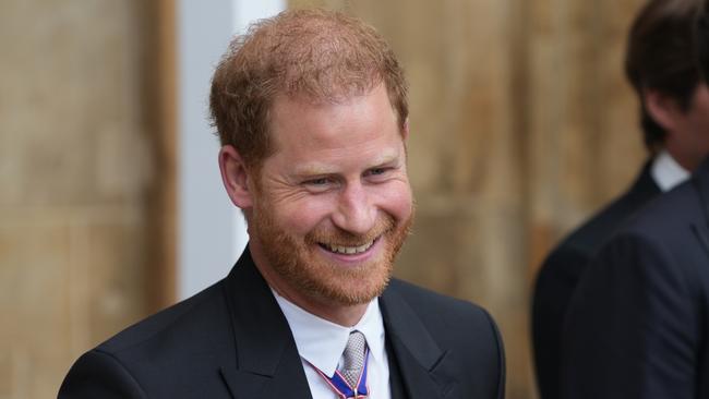 Prince Harry leaves after the coronation. Picture: Getty Images