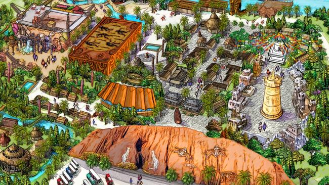 Artist impression of Songcheng’s proposed theme park at Carrara which is now under consideration. Imaged supplied by Canford Property Group