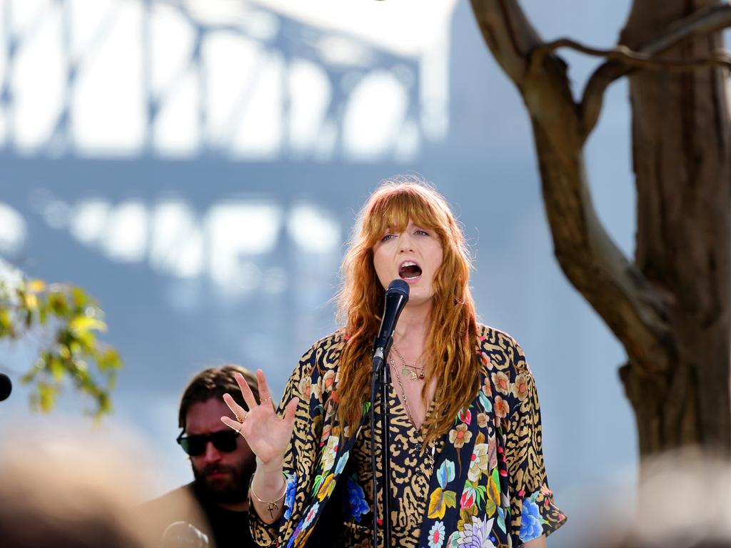 Welch performed a secret gig at Mrs Macquarie's Chair in Sydney in 2015. Picture Cameron Richardson