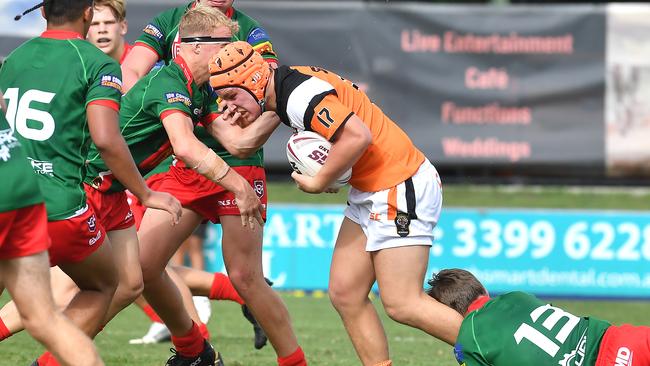 Easts player Ayrton Holmes Under 16 Connell Cup rugby league match. Picture: John Gass