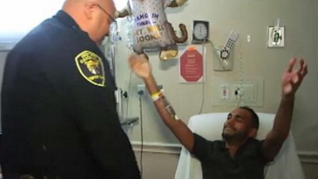 Orlando Survivor Angel Colon Meets Policeman Who Dragged Him Out Of