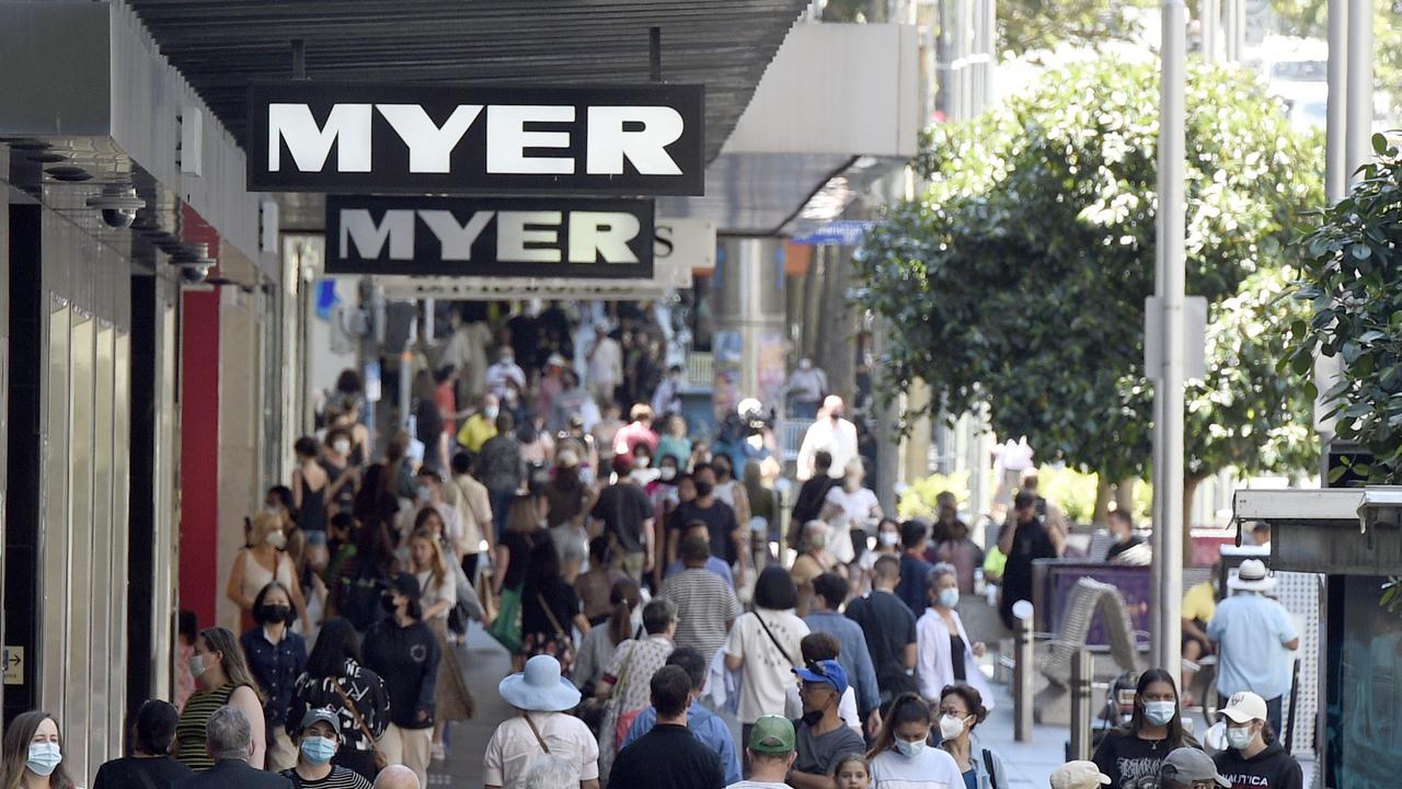 Crowds return to the Bourke Street Mall in March. Picture: NCA NewsWire / Andrew Henshaw