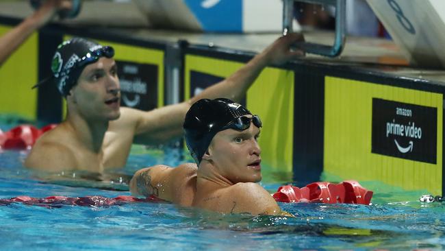 Cody Simpson made the 50m butterfly final on the Gold Coast last month.