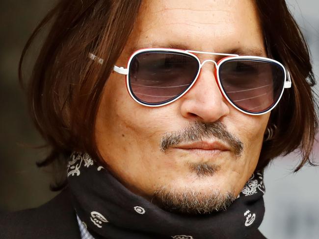 Johnny Depp at the High Court in London. Picture: AFP