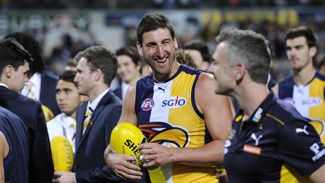 Dean Cox is arguably West Coast Eagles’s greatest ever player Picture: Daniel Wilkins