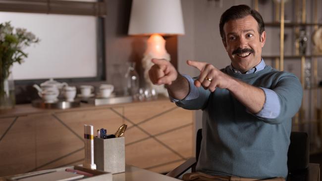 Jason Sudeikis in a scene from Ted Lasso.