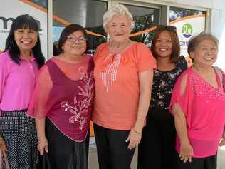 Remy Conway, Linda Esguera, Rose Swadling, Princess May Santos and Gaby Nagel at MDA's Harmony Day celebrations. Picture: Jann Houley