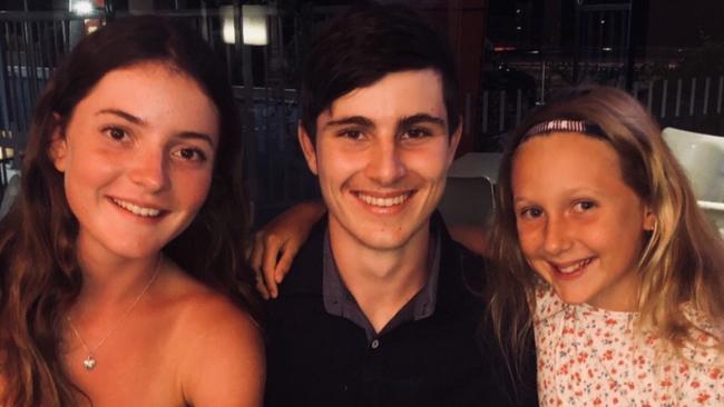 Alyssa Postle (left) with her brother Adam and sister Ella.