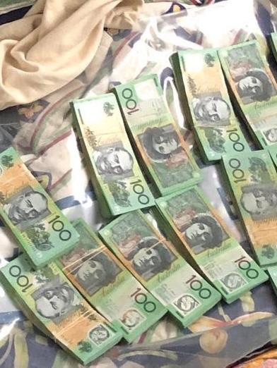 Some cash seized through Operation Ironside intelligence. Picture: Australian Federal Police