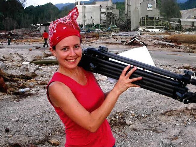 Jess Adamson in Banda Aceh after the Boxing Day tsunami in 2004. Picture: Supplied