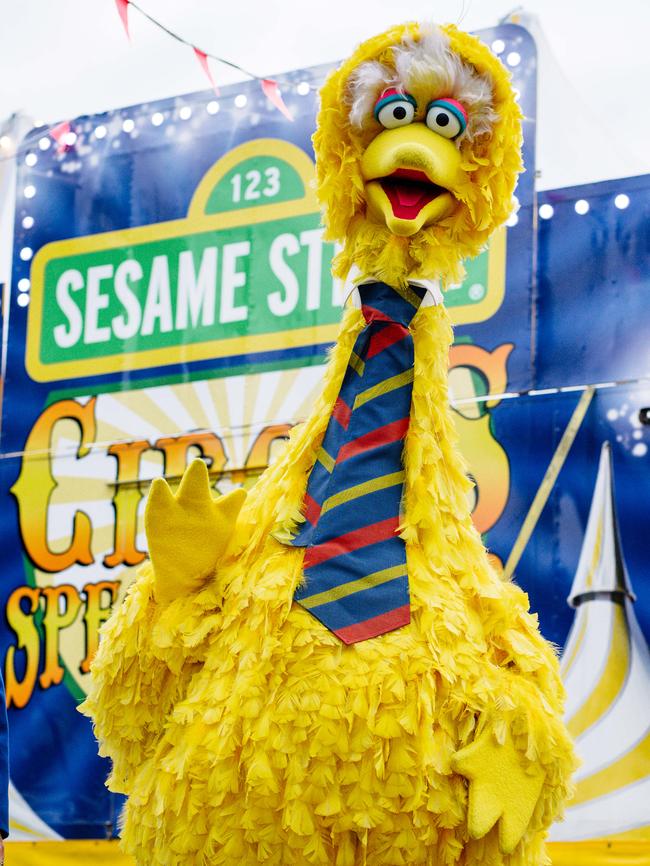 The stolen Big Bird costume was returned to the Sesame Street Circus Spectacular at Bonython Park with an apology note. Picture: Advertiser/ Morgan Sette