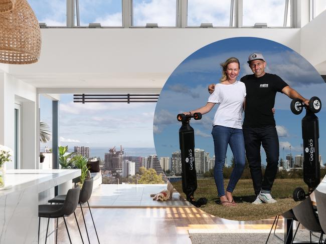 Evolve Skateboard founders Jeff and Fleur Anning have bought a luxury home in Burleigh Heads