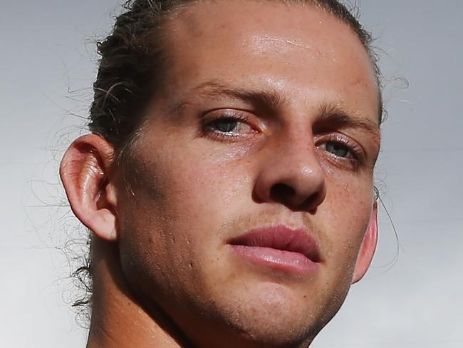 MELBOURNE, AUSTRALIA - MARCH 16: Nat Fyfe of the Fremantle Dockers poses during AFL Captains Day at Melbourne Cricket Ground on March 16, 2017 in Melbourne, Australia. (Photo by Michael Dodge/Getty Images)