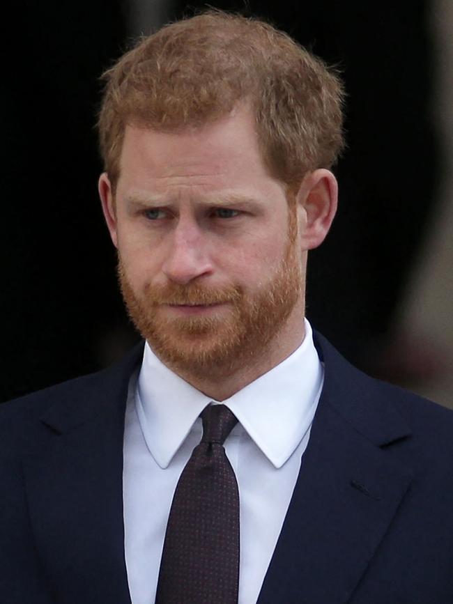 Prince Harry will not walk next to his brother at Prince Philip’s funeral. Picture: AFP