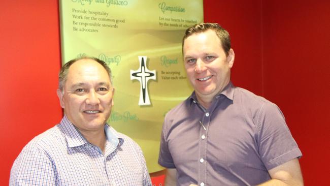 St Joseph's College Stanthorpe principal Andrew Kendall (left).