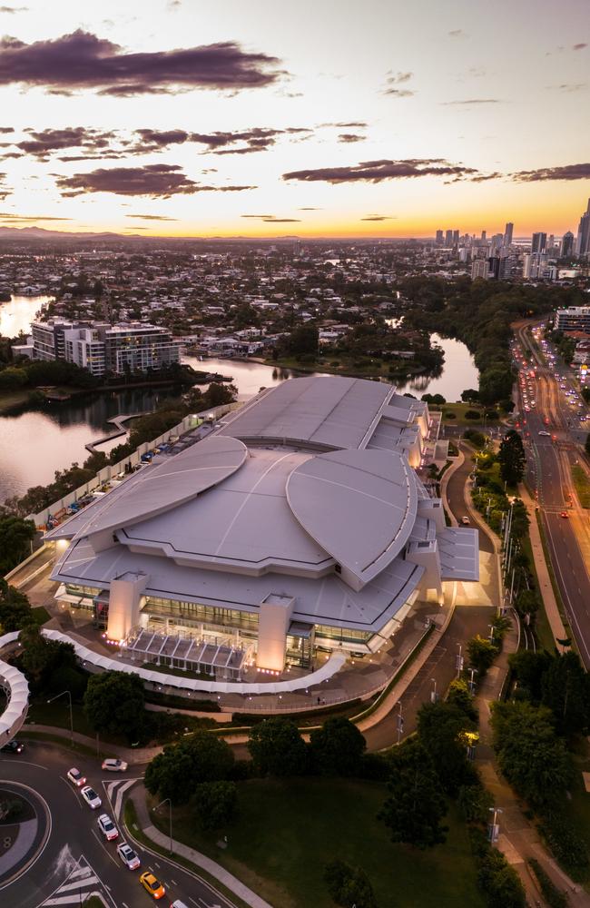 Aerial photos of the Gold Coast Convention and Exhibition Centre which marks its 20th anniversary in July 2024. Picture: Supplied by GCCEC