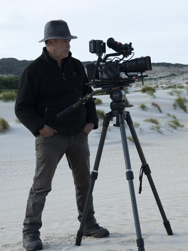 Documentary maker Simon Plowright during the filming of his new documentary Living With Devils. Picture: Supplied