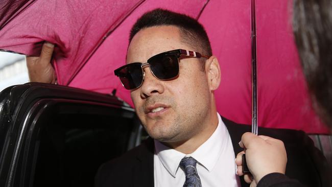 Jarryd Hayne was found guilty of sexual assault and was jailed for five years and nine months. Picture: AAP Image/Darren Pateman