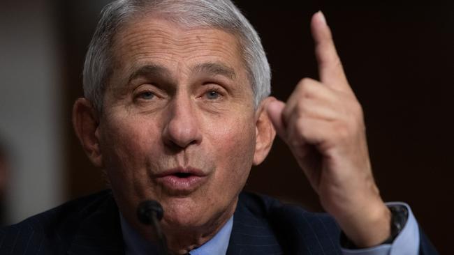 Director of the US National Institute of Allergy and Infectious Diseases, Dr Anthony Fauci. Picture: AFP