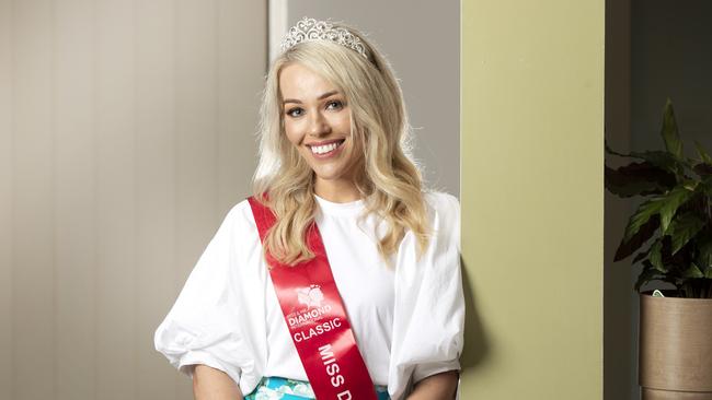 Former Miss Diamond International finalist Shannen Simmons shares her own domestic violence story. Picture: Nigel Hallett