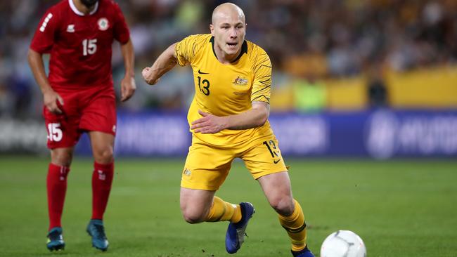 Aaron Mooy in action for the Socceroos. Picture: Getty