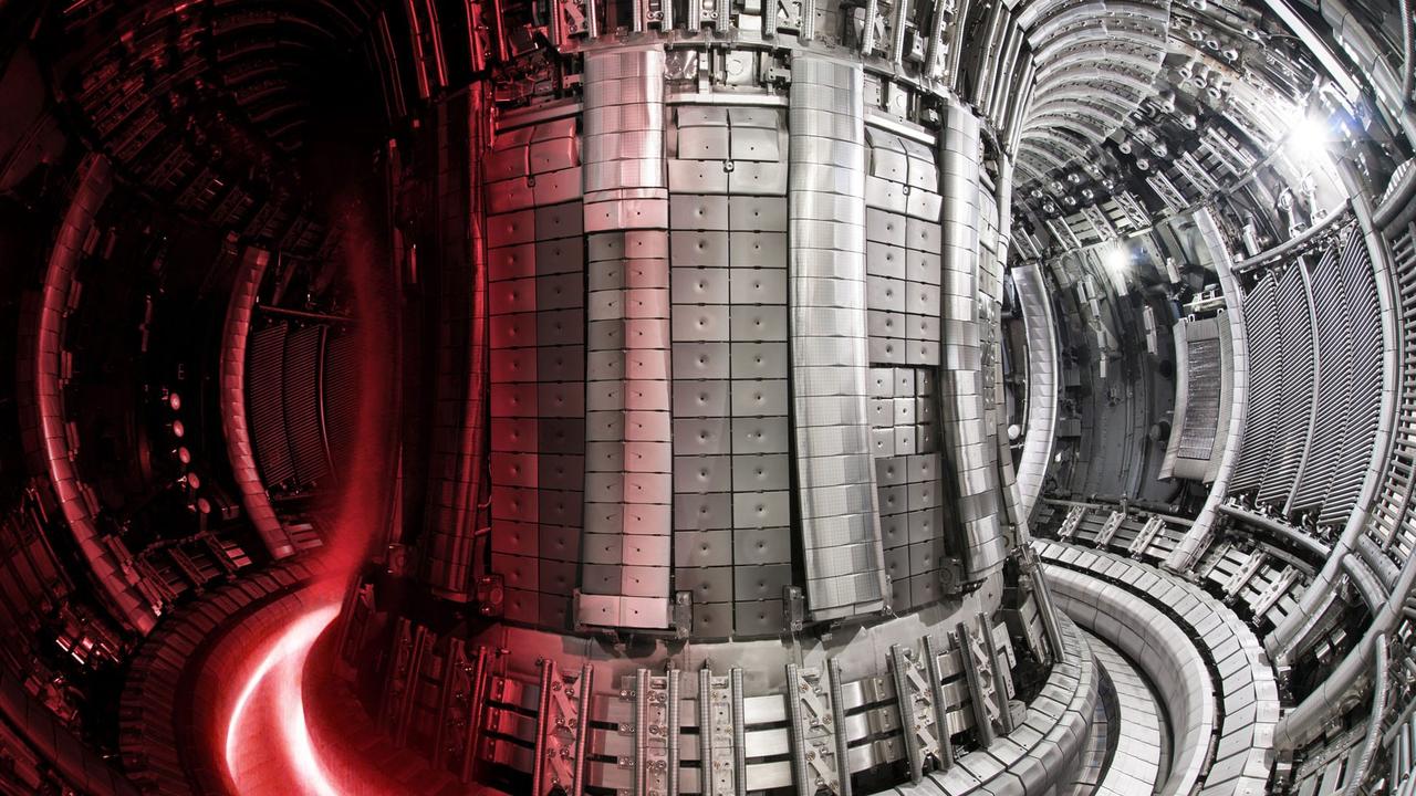 Inside the JET nuclear fusion reactor in Oxford, UK. Picture: UK Government.