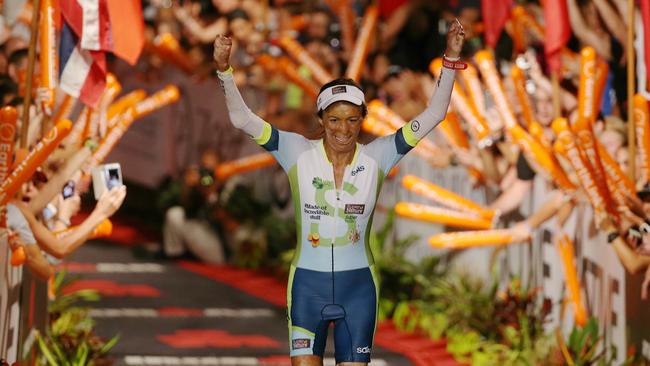 Turia Pitt competing in the Ironman World Championships in Kona, Hawaii. Picture: Michael Klein
