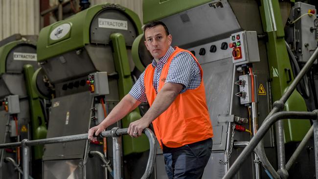 Nippy’s boss Ben Knispel at his Regency Park warehouse in Adelaide on Monday. Nippy's electricity bill has surged. Picture: RoyVphotography