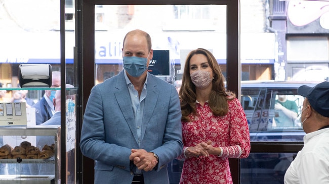Prince William and Kate Middleton dutifully step out to work for at a London bagel shop, even if just for an hour or two. Picture: Justin Tallis/WPA Pool/Getty Images.