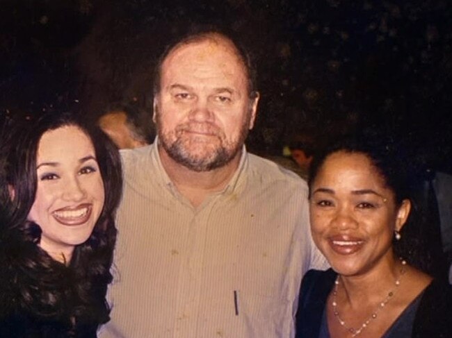 Meghan Markle with her parents Thomas Markle and Doria Ragland. Picture: Thomas Markle: My Story