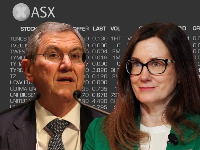 ASIC chair Joseph Longo and ASX CEO Helen Lofthouse