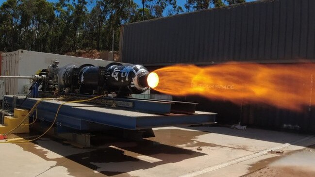 Gilmour Space has successfully test fired the largest rocket engine ever developed by an Australian-owned enterprise. Picture: Supplied