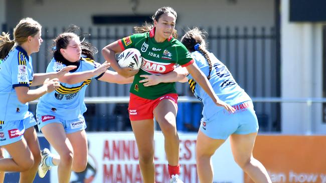 Harvey Norman under 19 rugby league between Wynnum-Manly and Norths Devils. Saturday February 25, 2022. Picture, John Gass