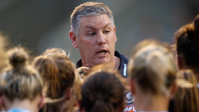 Carlton AFLW coach Damien Keeping.