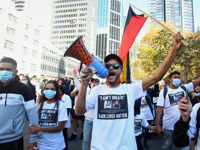 Protesters in Sydney at the weekend. Picture: Getty