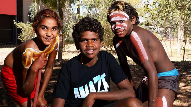 Indigenous traditional dance student Elijah Kelly, Choir performer Brody Patterson and Indigenous traditional Venice Wilson each performed for the school assembly.