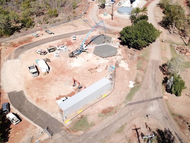 The PFAS Treatment Plant under construction in Katherine. Picture: Supplied