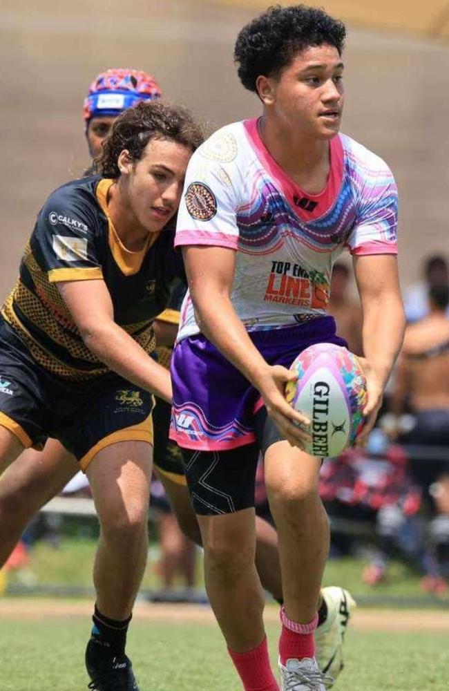 All Nations NT under-16 boys captain Noah Po-Ching in action